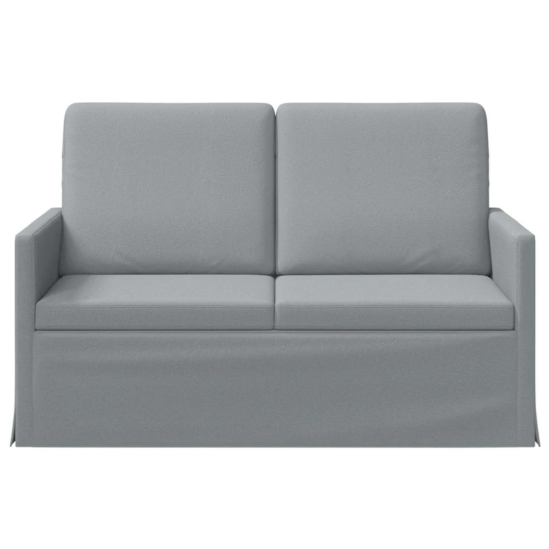 2 Seater Sofa Light Grey 130 x 81 x 82 cm Fabric