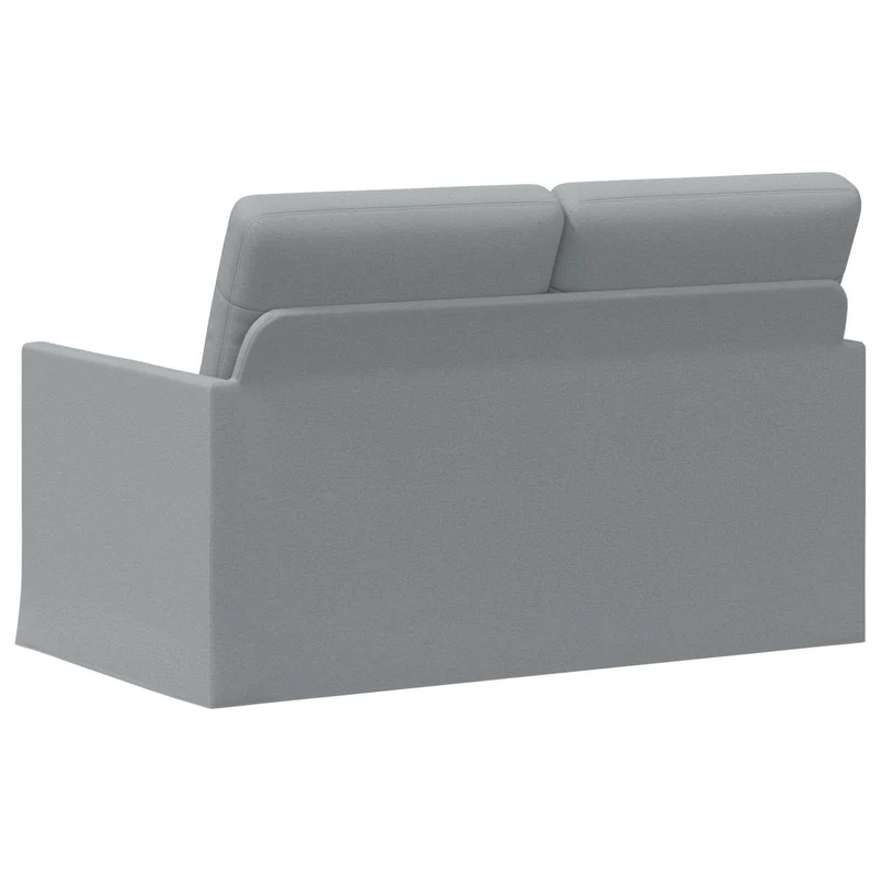 2 Seater Sofa Light Grey 130 x 81 x 82 cm Fabric
