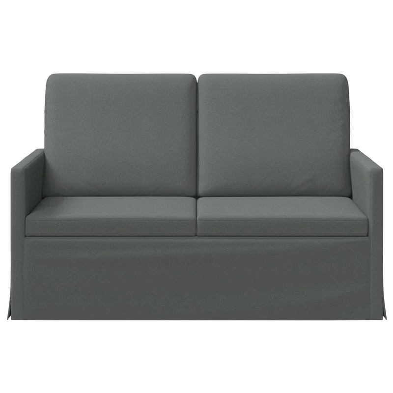 2 Seater Sofa Dark Grey 130 x 81 x 82 cm Fabric