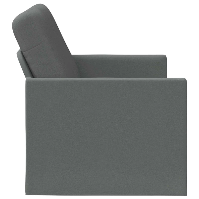 2 Seater Sofa Dark Grey 130 x 81 x 82 cm Fabric