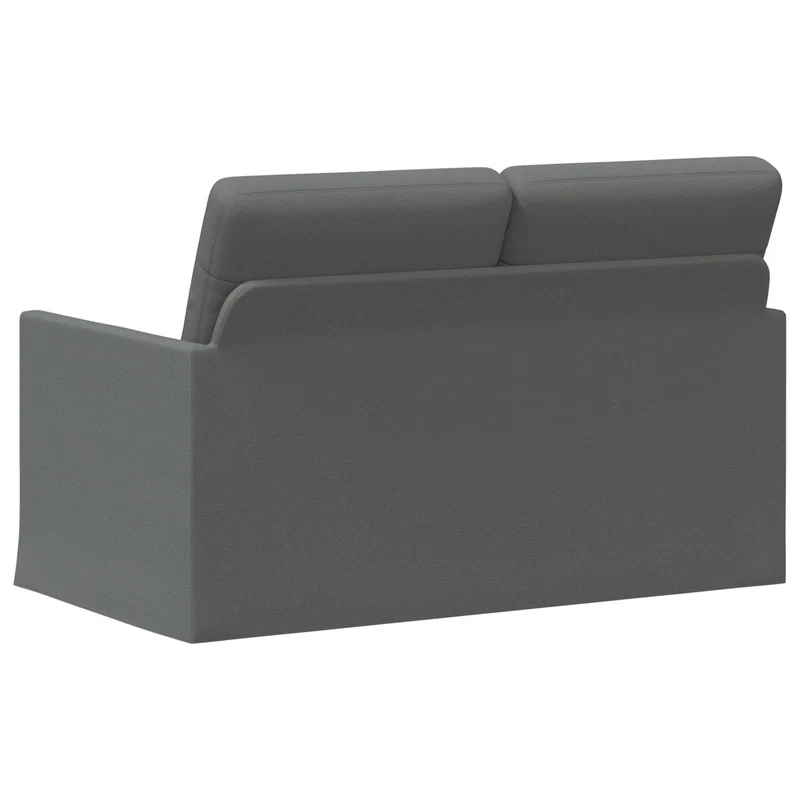 2 Seater Sofa Dark Grey 130 x 81 x 82 cm Fabric
