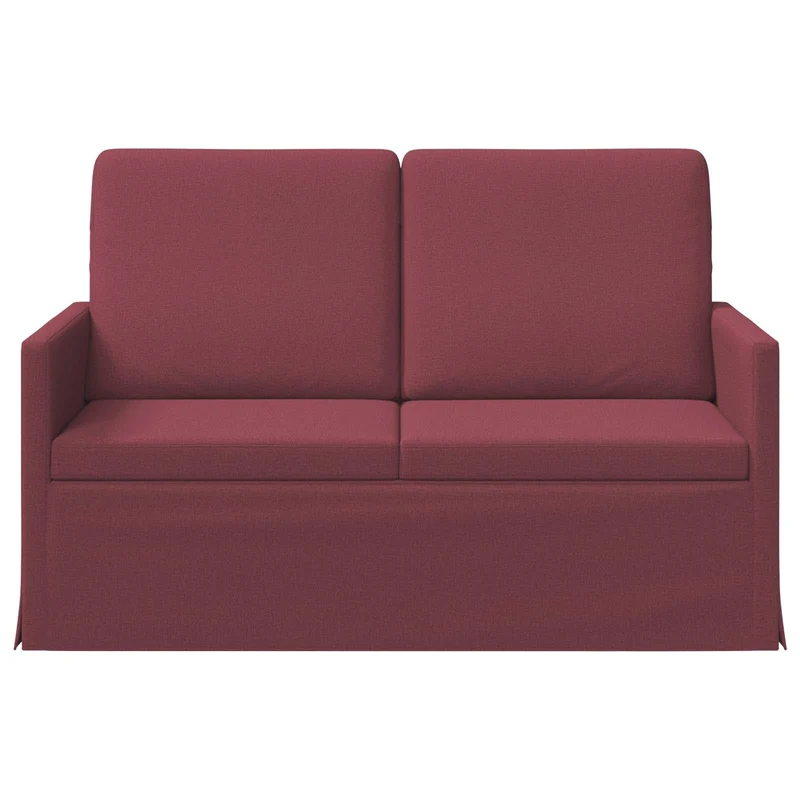 2 Seater Sofa Wine Red 130 x 81 x 82 cm Fabric