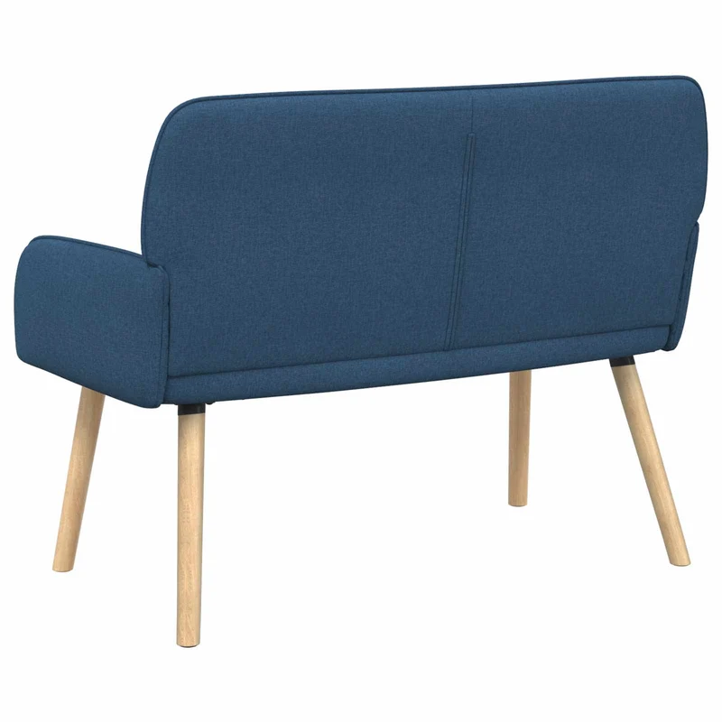 2 Seater Sofa with Solid Wood Legs 2-Seater Blue Linen Fabric