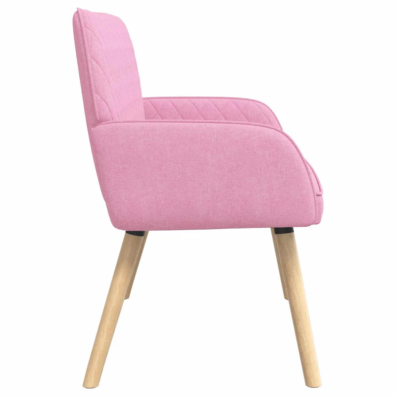 2 Seater Sofa with Solid Wood Legs 2-Seater Pink Linen Fabric