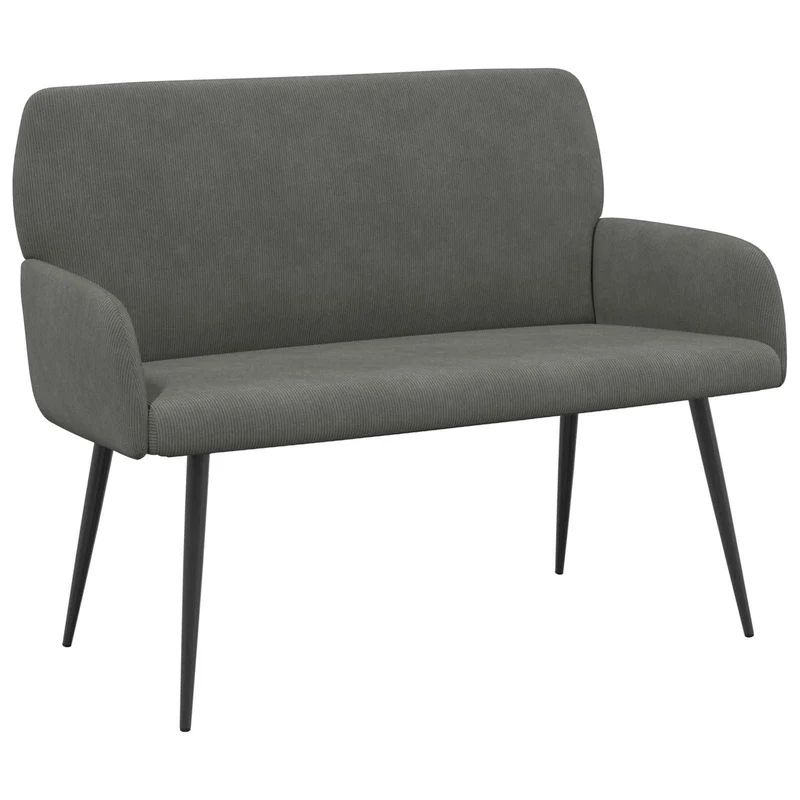 2 Seater Sofa with Metal Legs 2-Seater Dark Grey