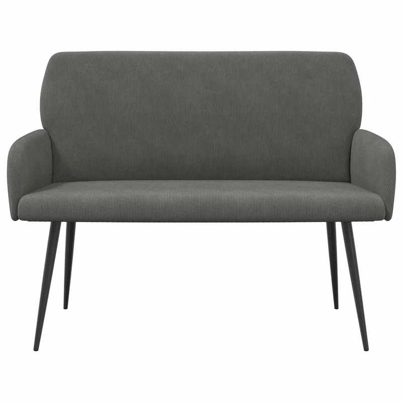 2 Seater Sofa with Metal Legs 2-Seater Dark Grey