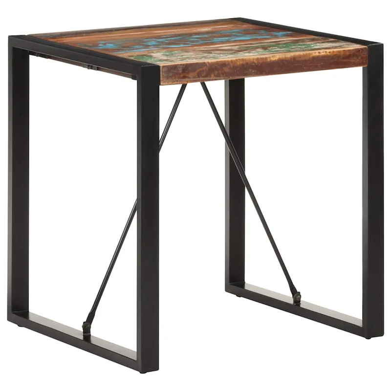321597 vidaXL Dining Table 70x70x75 cm Solid Reclaimed Wood