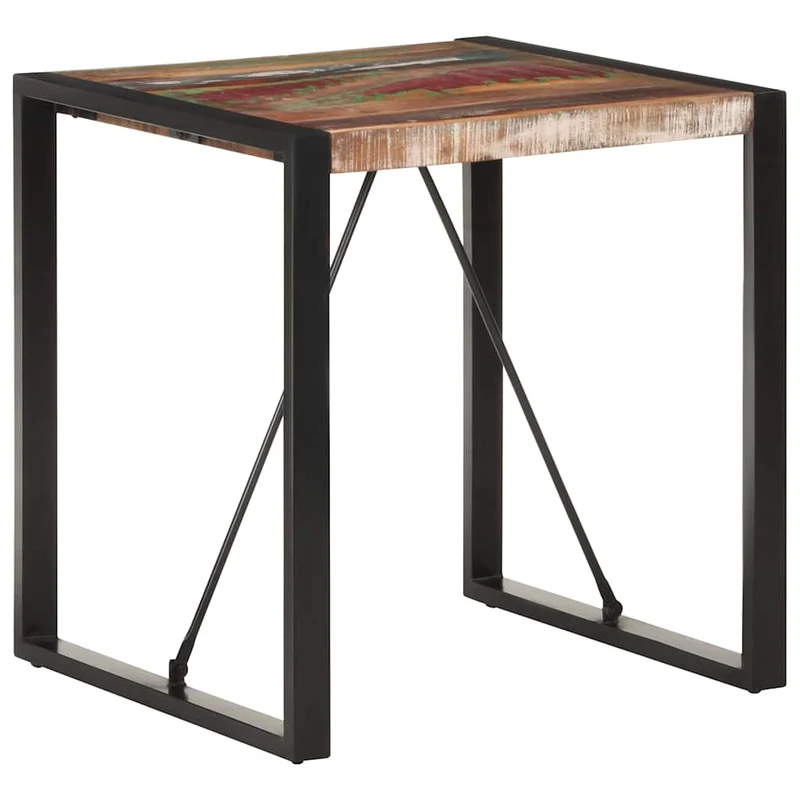 321597 vidaXL Dining Table 70x70x75 cm Solid Reclaimed Wood