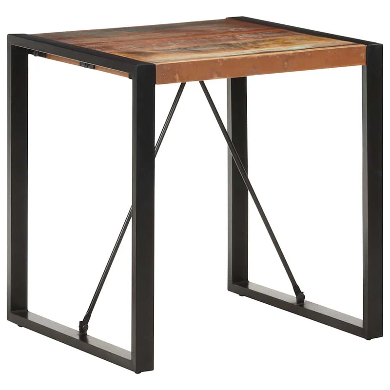 321597 vidaXL Dining Table 70x70x75 cm Solid Reclaimed Wood