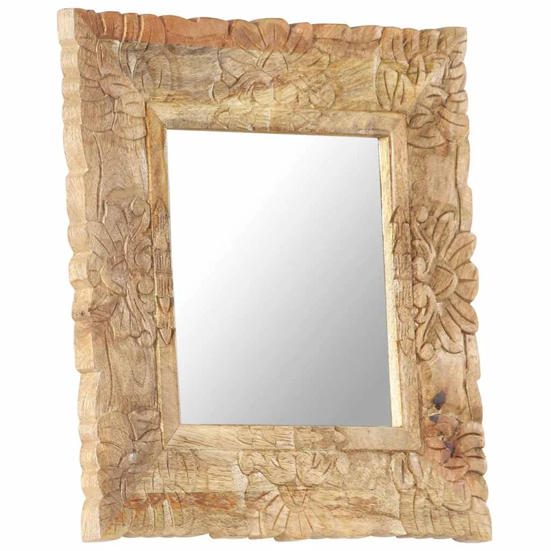 321635 vidaXL Mirror 50x50 cm Solid Mango Wood