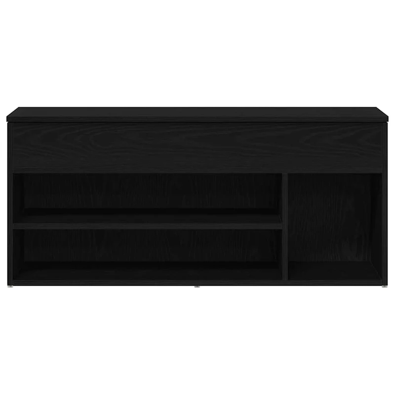Shoe Bench Black Oak 102x30,5x45 cm Engineered Wood