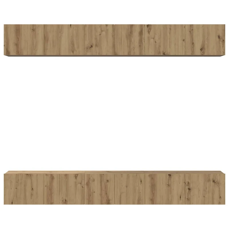 TV Cabinet Set 6 pcs Artisan Oak Engineered Wood