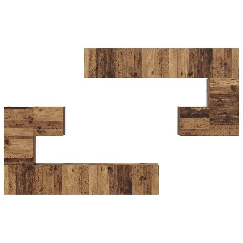 TV Units 4 pcs Old Wood Engineered wood