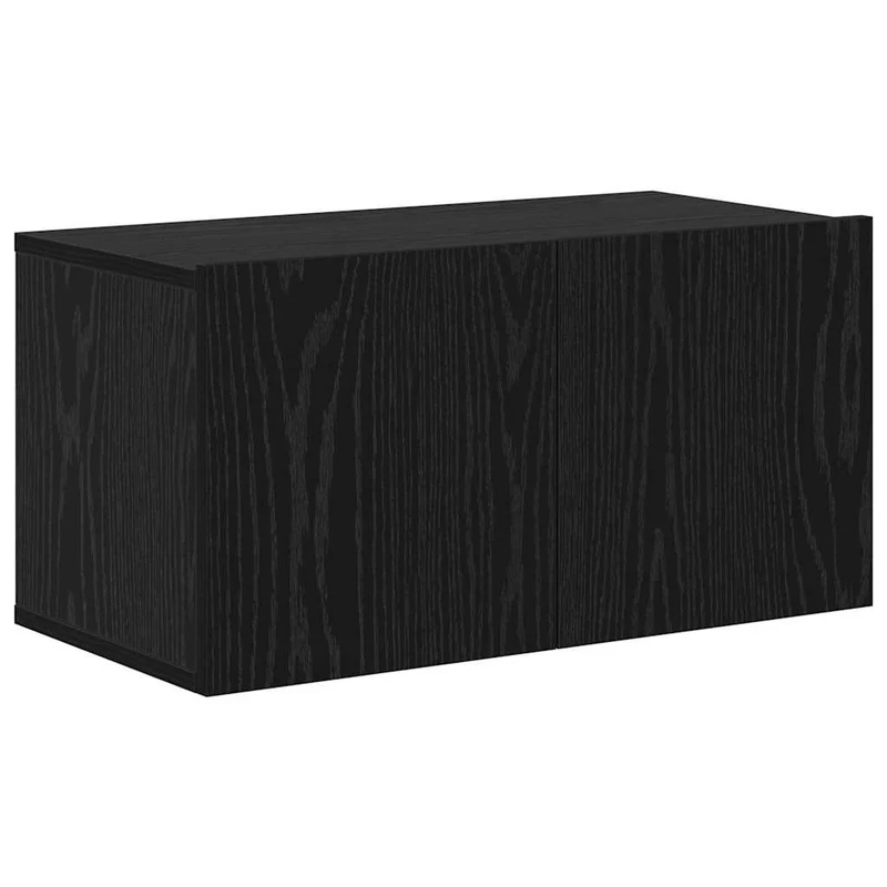 TV Units 4 pcs Black Oak Engineered wood