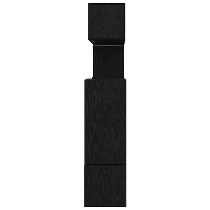 TV Units 4 pcs Black Oak Engineered wood