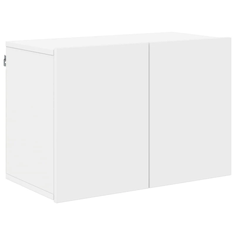 5 Piece TV Wall Units White Engineered Wood