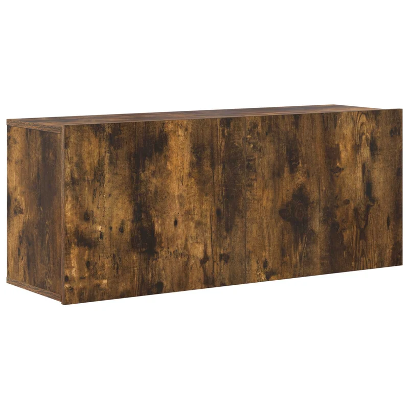 5 Piece TV Wall Units Smoked Oak Engineered Wood