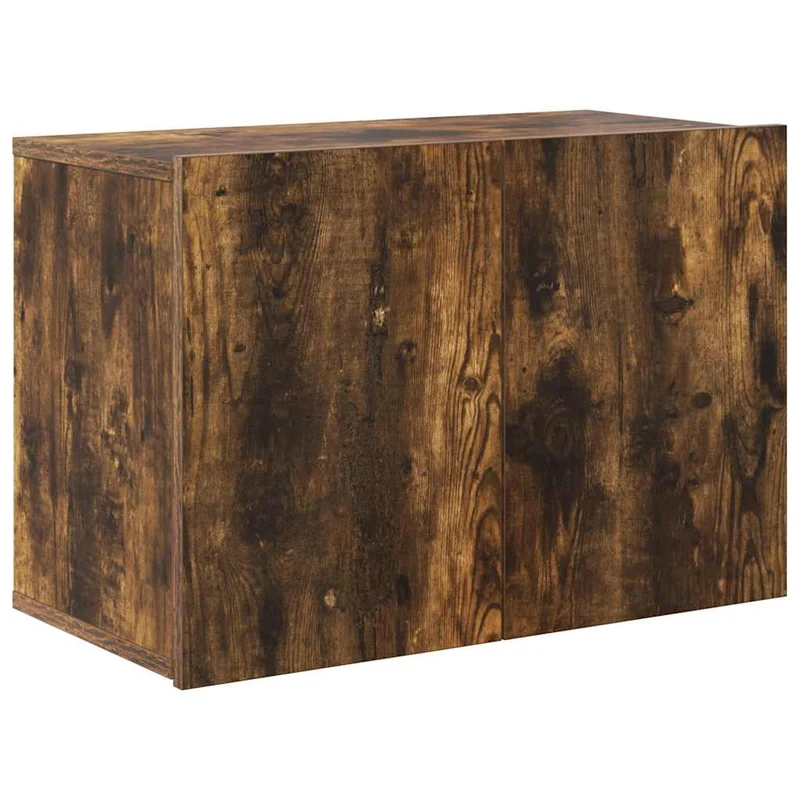 5 Piece TV Wall Units Smoked Oak Engineered Wood