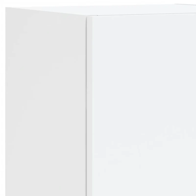 7 Piece TV Wall Cabinet Set with LED Lights White