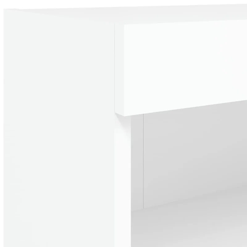 8 Piece TV Wall Cabinet Set with LED Lights White