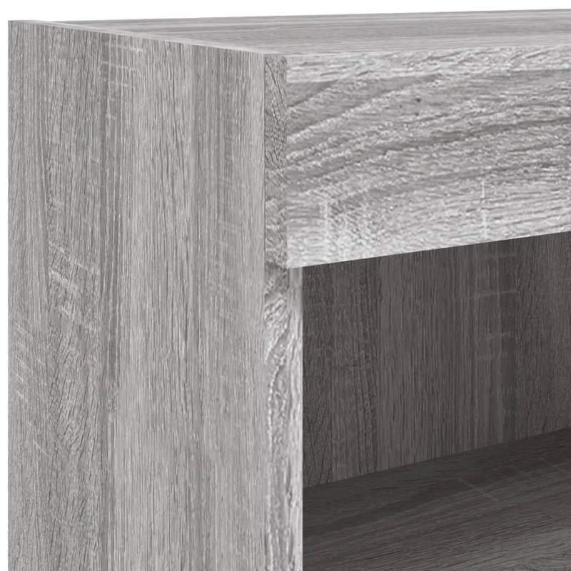 7 Piece TV Wall Cabinet Set with LED Lights Grey Sonoma