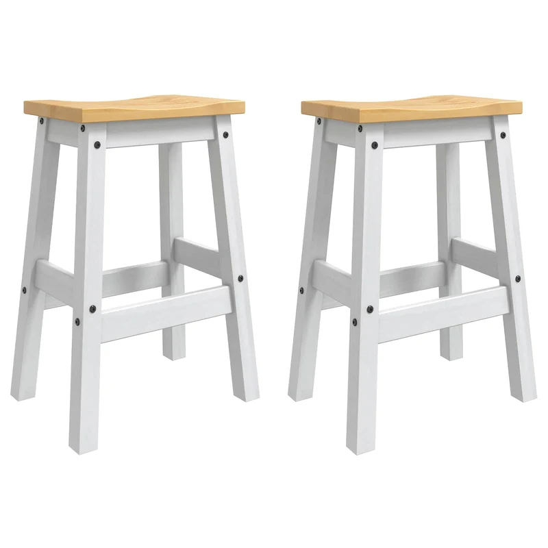 Kitchen Island Set 3 pcs White and Honey Wax 112 x 70 x 91.5 cm