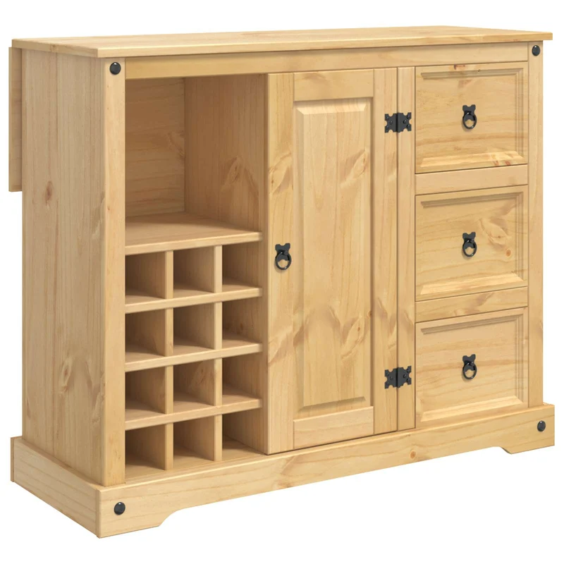 Kitchen Storage 3 pcs Honey Wax 112 x 70 x 91.5 cm Solid-Pine