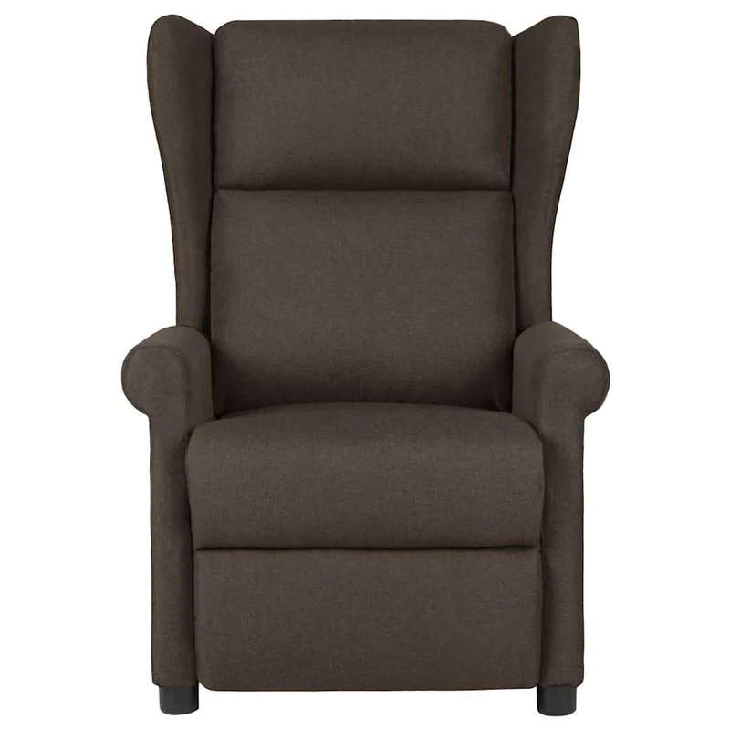 Massage Chair Dark Brown Fabric