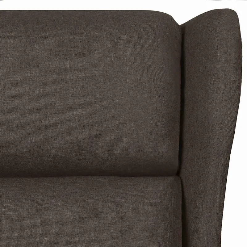 Massage Chair Dark Brown Fabric