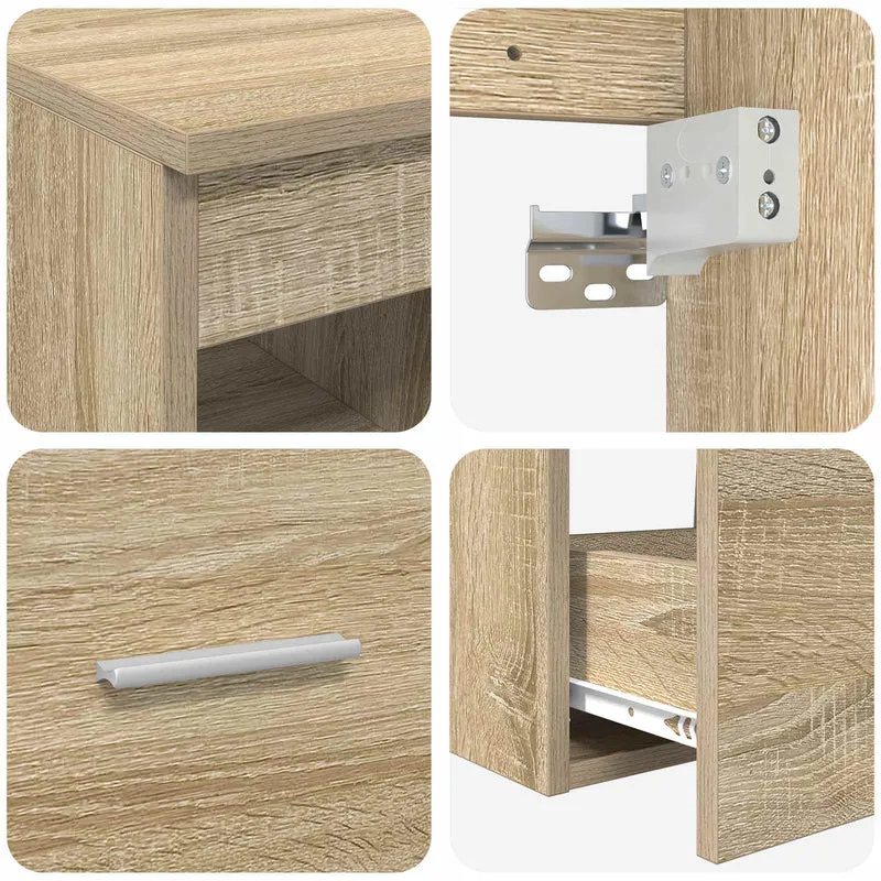 Bathroom Furniture Set 2 pcs Sonoma Oak Engineered Wood