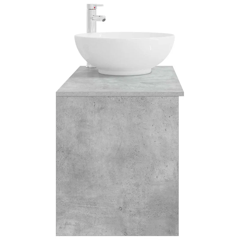 Bathroom Furniture Set 2 pcs Concrete Grey Engineered Wood