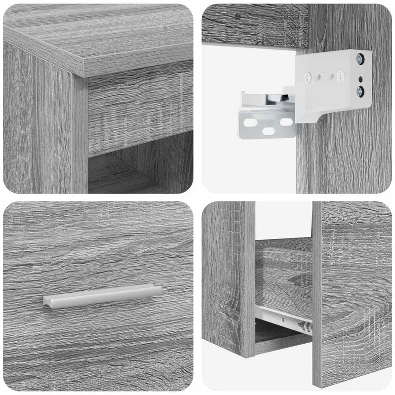 Bathroom Furniture Set 2 pcs Grey Sonoma Engineered Wood