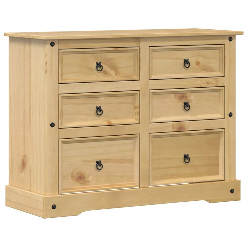 Chest of Drawers "Corona" 112x48x91 cm Solid Wood Pine