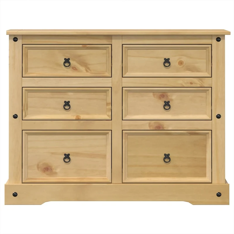 Chest of Drawers "Corona" 112x48x91 cm Solid Wood Pine