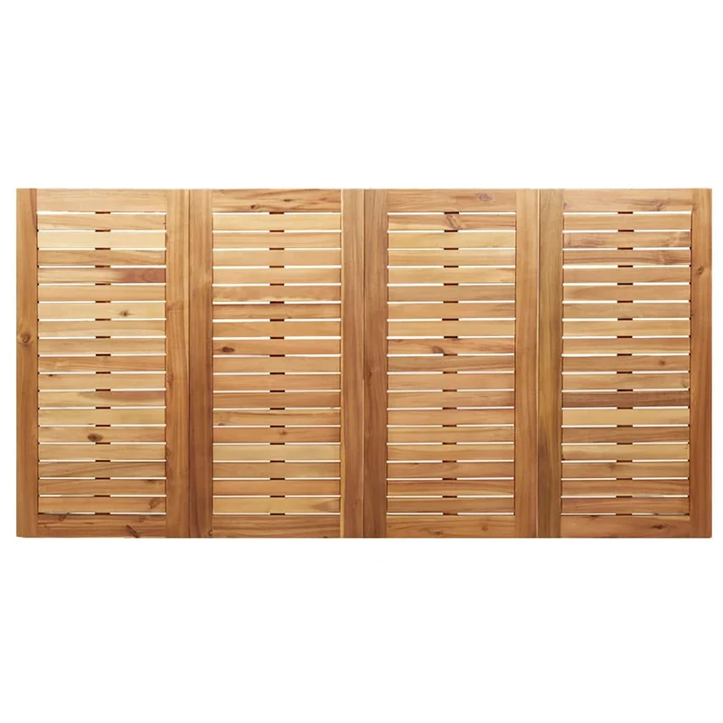 Dining Table 180x90x75 cm Solid Acacia Wood and Stainless Steel