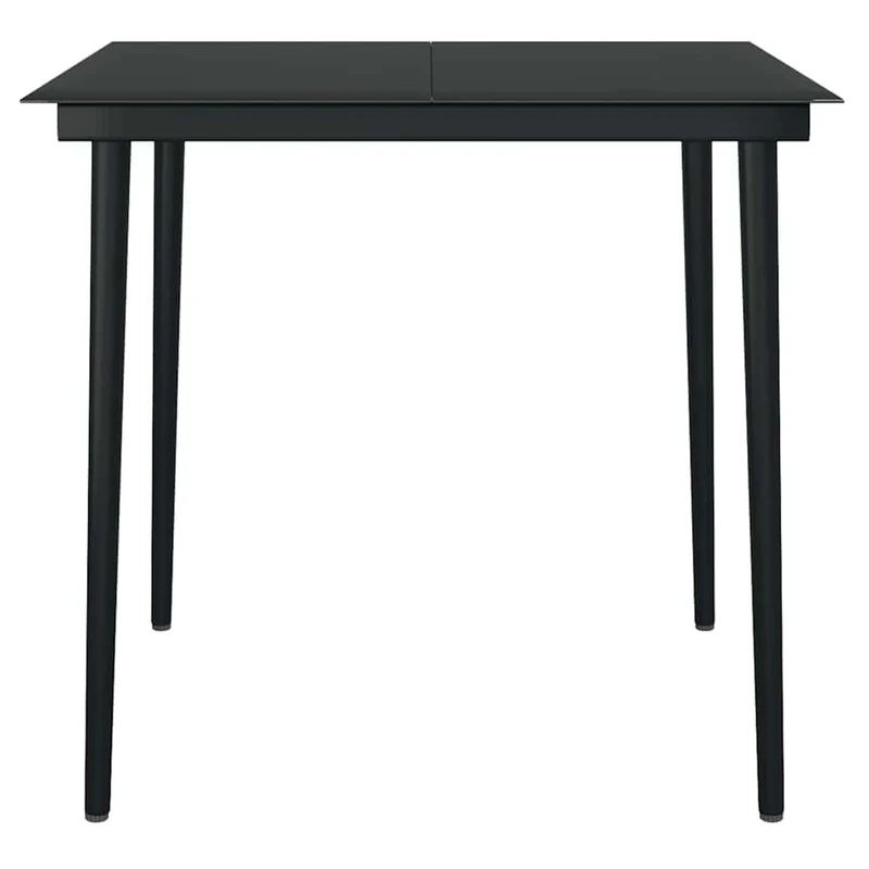 5 Piece Garden Dining Set Black
