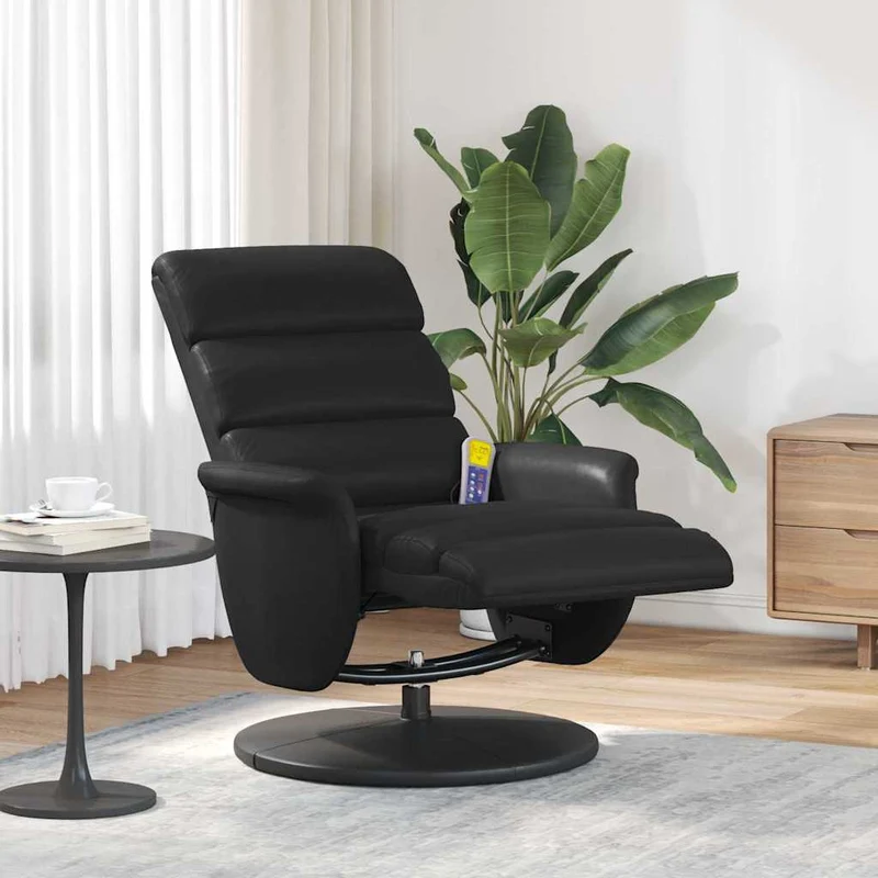 Massage Recliner Chair Black 71 x 98 x 106 cm Faux Leather