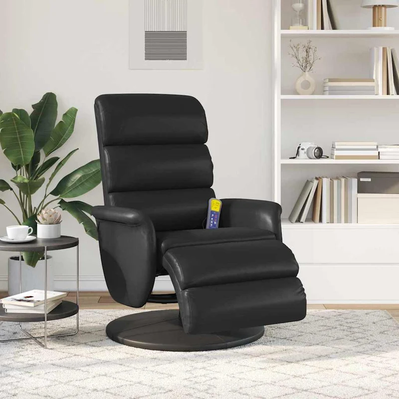 Massage Recliner Chair Black 71 x 98 x 106 cm Faux Leather