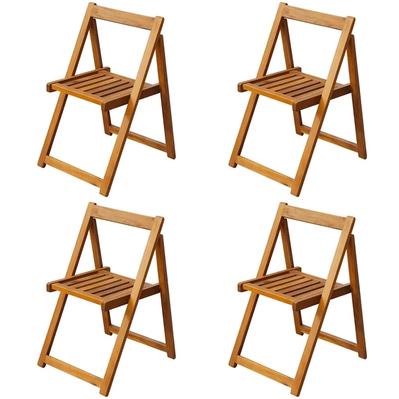 45594 vidaXL 5 Piece Folding Outdoor Dining Set Solid Acacia Wood