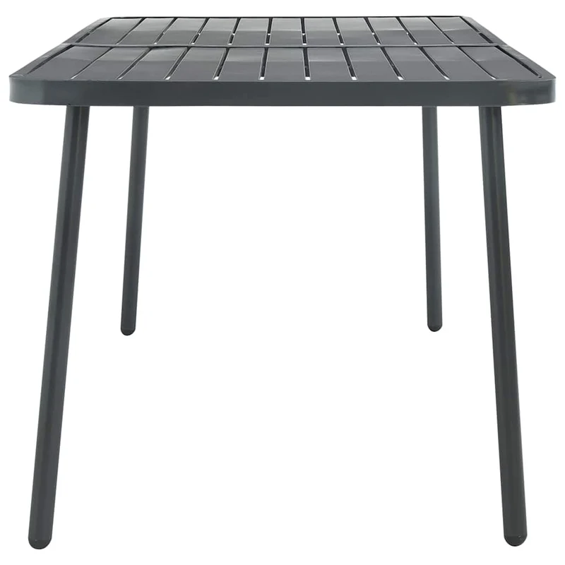 Garden Table Dark Grey 180x83x72 cm Steel