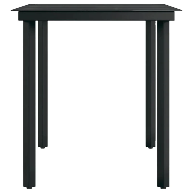 5 Piece Garden Dining Set Black