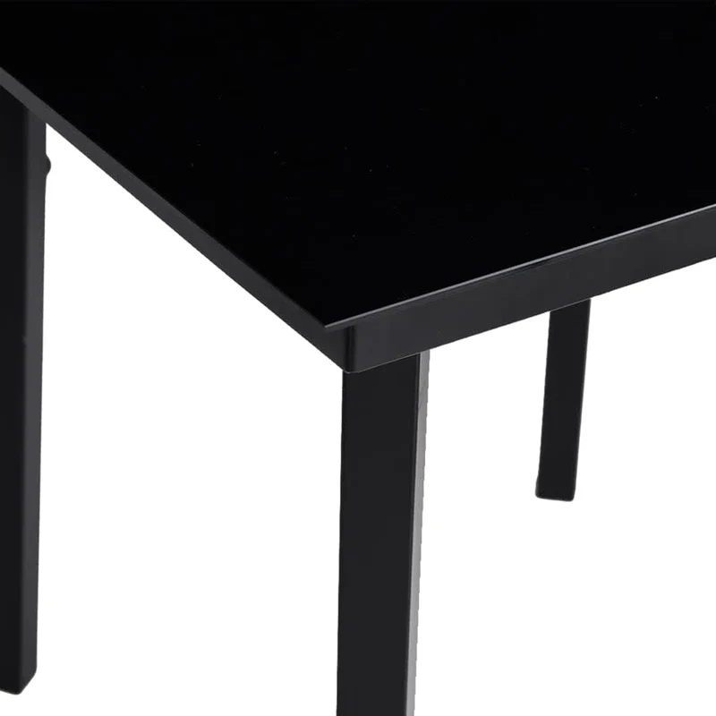 7 Piece Garden Dining Set Black