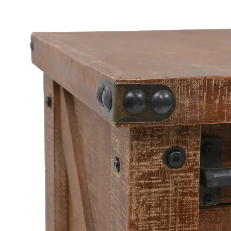 246121 vidaXL Console Table Solid Fir Wood 131x35,5x75 cm Brown
