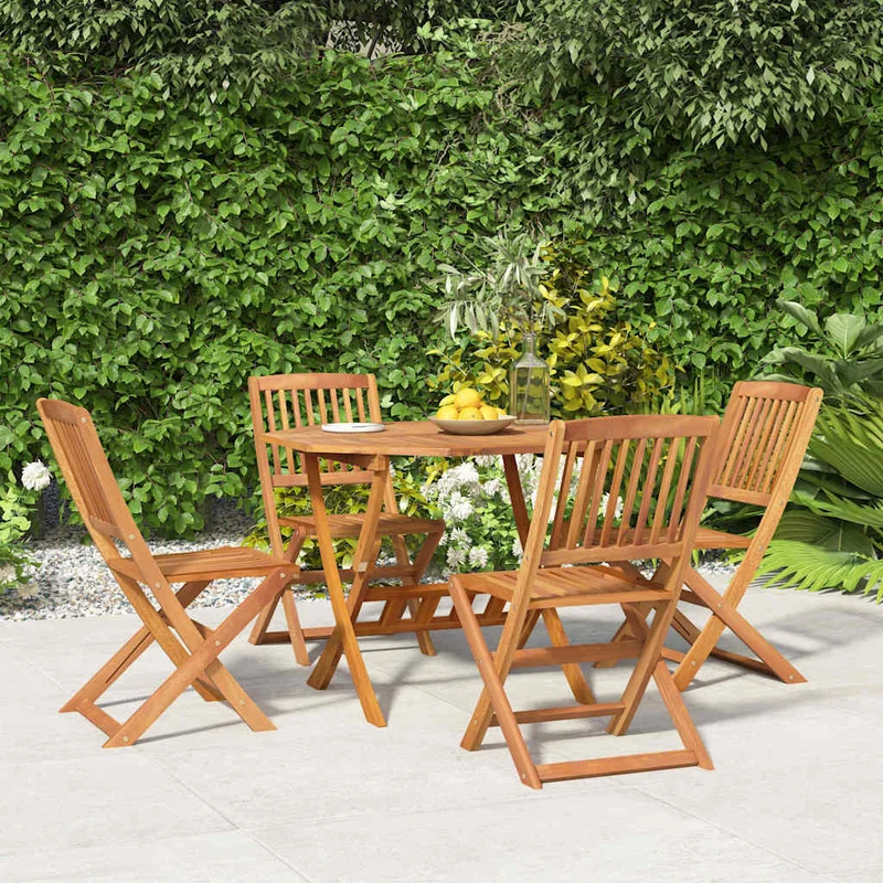 5 Piece Garden Dining Set Solid Wood Acacia
