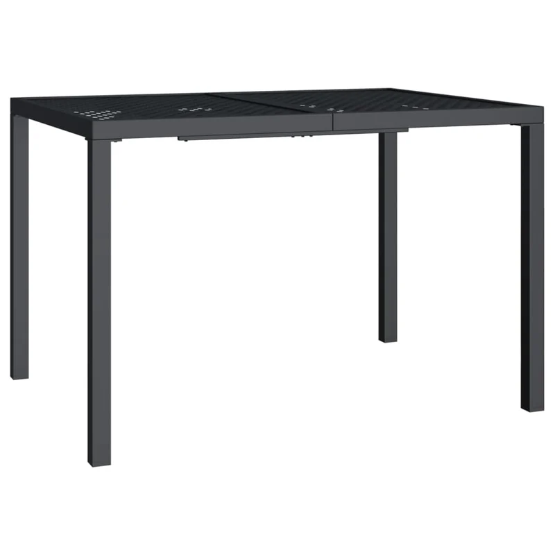 3 Piece Garden Dining Set Anthracite Steel