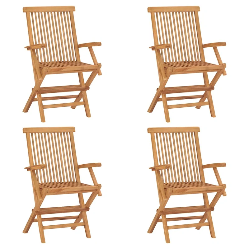 5 Piece Garden Dining Set Solid Teak Wood