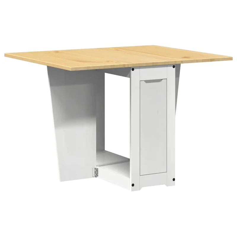 5 Piece Butterfly Dining Set "Corona" Foldable White Pinewood