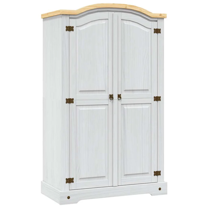 282620 vidaXL Wardrobe Mexican Pine Corona Range 2 Doors White