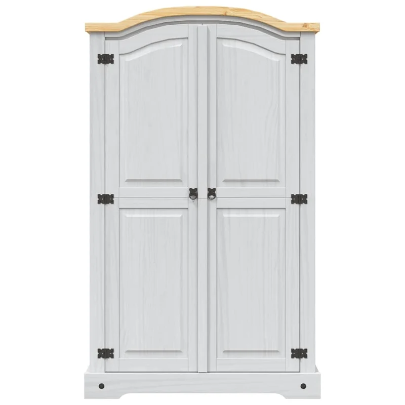 282620 vidaXL Wardrobe Mexican Pine Corona Range 2 Doors White