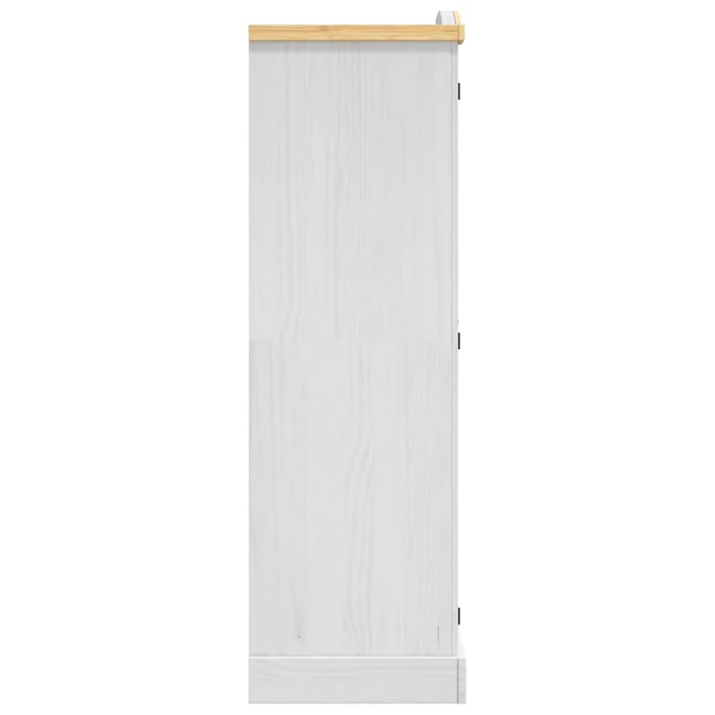 282620 vidaXL Wardrobe Mexican Pine Corona Range 2 Doors White